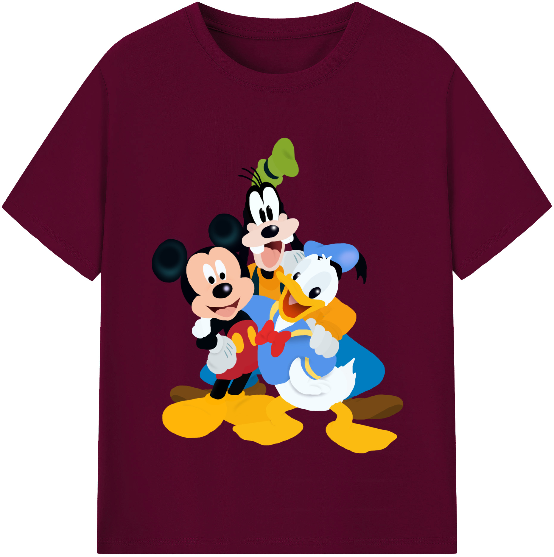 （画像用） ミッキーマウス Mickey Mouse レディースカジュアルプリントTシャツ（綿100％）